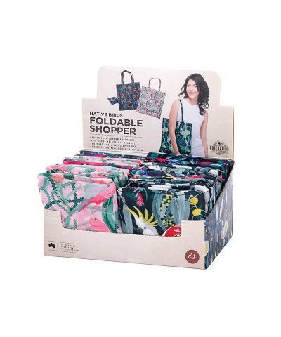 Foldable Shopper Bag - Birds
