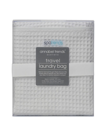 Travel Laundry Bag-White Waffle