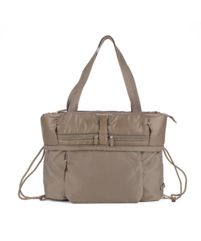 Backpack City Bag Taupe Front view