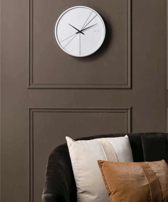 Karlsson Layered Lines Wall Clock White The Gift Hunter Gift Shop NZ