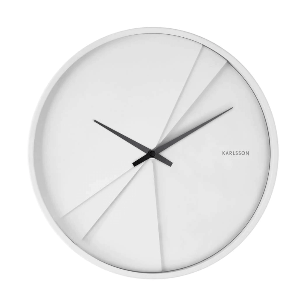 Karlsson Layered Lines Wall Clock White The Gift Hunter Gift Shop NZ