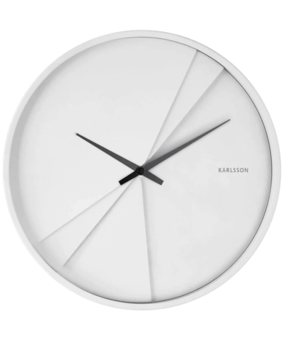 Karlsson Layered Lines Wall Clock - White