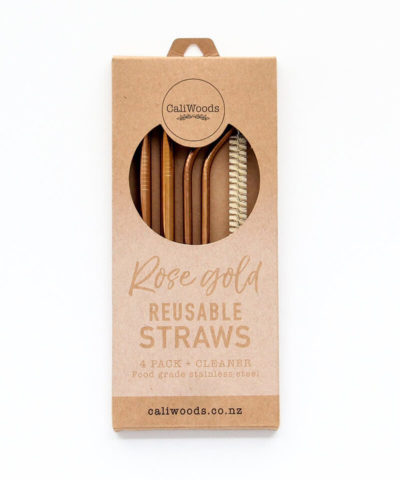 Rose Gold Reusable Straws
