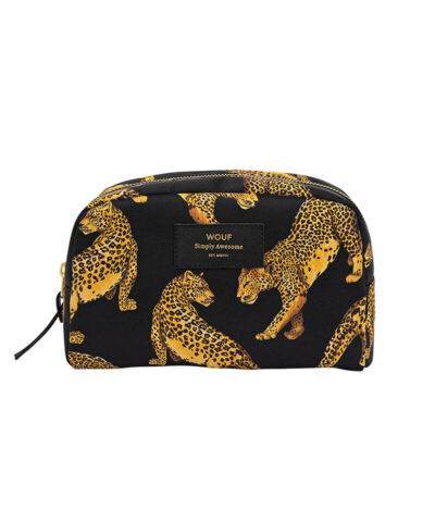 Wouf Make up bag - Black Leopard