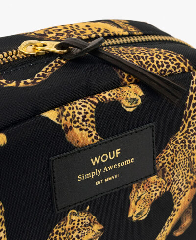 Wouf Make up bag - Black Leopard