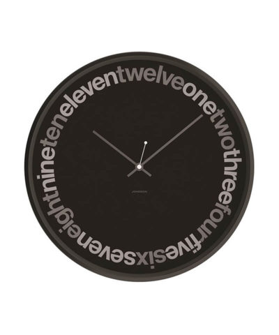 Jonsson Wall Clock Text Black