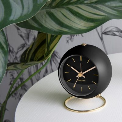 Karlsson Alarm Clock Globe - Black