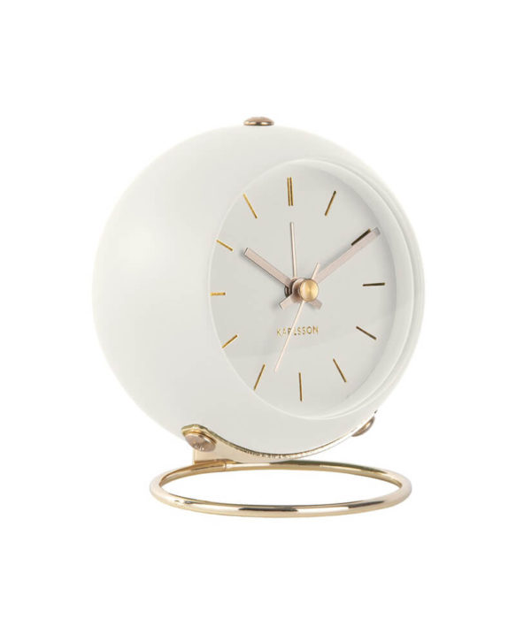 Karlsson Alarm Clock Globe White The Gift Hunter Gift Shop