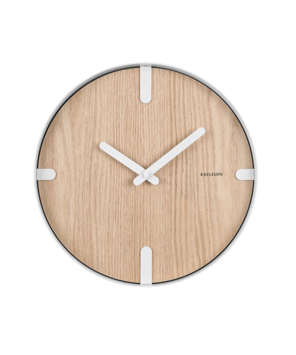 Karlsson Dashed Wall Clock Oakwood The Gift Hunter Gift Shop NZ